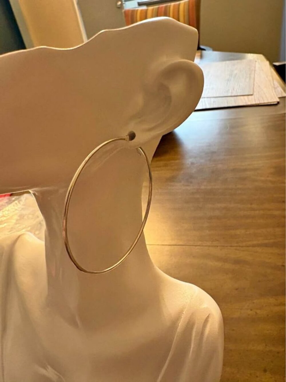 Sterling Silver Large Hoop Earrings